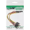 InLine SATA Power Y-Cable SATA sieviešu / 2x SATA spraudnis ar fiksatoriem 0.30m