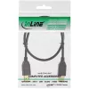 InLine USB 2.0 kabelis, AM/AM, melns, zeltīti kontakti, 3m