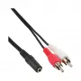 Audio kabelis 2x RCA vīr. / 3,5 mm stereo siev. 3 m InLine 89940D