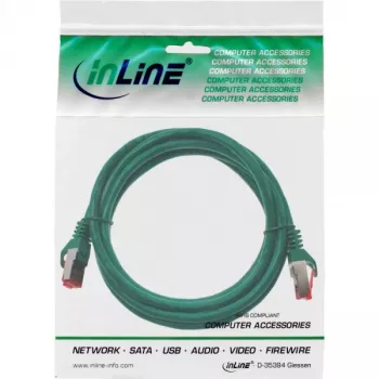 InLine komutācijas kabelis S/FTP PiMF Cat.6 250MHz PVC varš zaļš 1,5m