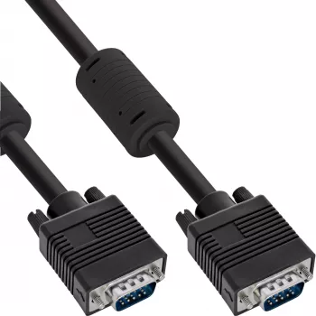 S-VGA kabelis InLine 17805B 15HD vīrietis-vīrietis melns 0,5 m