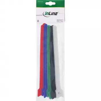 InLine Kabeļu saites siksnas āķa-cilpas stiprinājums 12x330mm 10 gab. 5 Krāsas