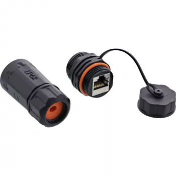 InLine Cat.6A savienotājs, ūdensnecaurlaidīgs IP68, 2x RJ45 F/F, 1:1