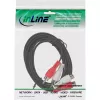 InLine audio kabelis 2x RCA vīrišķais / sievišķais 5 m, vīrišķais, 2 x RCA, sievišķais, 5 m, melns
