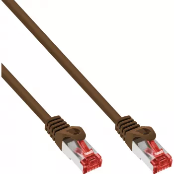 InLine komutācijas kabelis S/FTP PiMF Cat.6 250MHz PVC varš brūns 20m