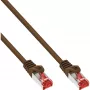 InLine komutācijas kabelis S/FTP PiMF Cat.6 250MHz PVC varš brūns 20m