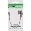 InLine USB 2.0 kabelis A ligzda / Mini 5 kontaktu spraudnis 0,2 m, 0,2 m, Mini-USB B, USB A, USB 2.0, Vīrišķais/Sievišķais, Melns