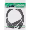 InLine Y-jaudas kabelis CEE 7/7 taisns vīrišķais leņķveida / 3 kontaktu IEC C13 un C5 vīrišķais, 2m