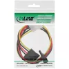 InLine iekšējais barošanas kabelis 1x 4pin Molex / 2x SATA barošana 0,30 m