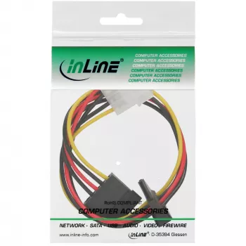 InLine iekšējais barošanas kabelis 1x 4pin Molex / 2x SATA barošana 0,30 m