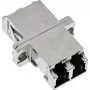 InLine optisko šķiedru adapteris, metāla, dupleksais LC/LC, vienmoda, keramikas uzmava ar atloku
