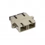 InLine Fiber Optical Metal Adapter Duplex SC/SC MM Ceramic Sleeve with Flange