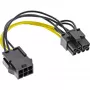 InLine iekšējais strāvas adapteris 6 pin / 8 pin PCIe PCI-Express videokartēm