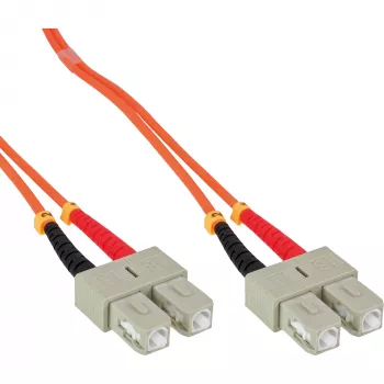 InLine optiskās šķiedras dupleksais kabelis SC/SC 50/125µm OM2 0,5 m