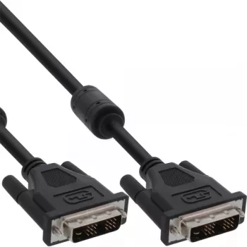 InLine DVI-D kabelis 24+1 vīr. / vīr. Dual Link 2x ferīta slāpētājs 5 m