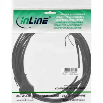 InLine strāvas kabelis, Euro vīr. / Euro8 vīr., melns, 5 m