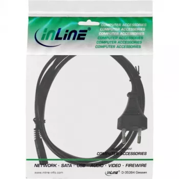 InLine strāvas kabelis, Euro vīrišķais / Euro8 vīrišķais, melns, 2m