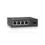 LevelOne 5-Portu Gigabitu Slēdzis, 1 x SFP, Nepārvaldāms, Gigabit Ethernet (10/100/1000), Pilna duplekss, Sienas stiprinājums