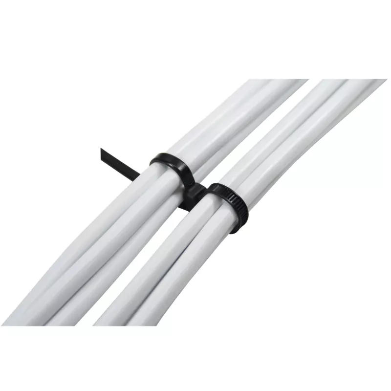 Kabeļu saites InLine montējamas divgalvu 300 mm x 4,8 mm, neilons, melnas, 100 gab.
