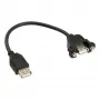 InLine USB 2.0 adaptera kabelis, A tipa ligzda / šasijas savienotājs A tips, 0,2 m