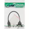 InLine USB 2.0 adaptera kabelis, A tipa ligzda / šasijas savienotājs A tips, 0,2 m