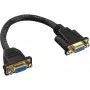 InLine VGA adaptera kabelis 15 kontaktu VGA sievišķais / sievišķais 0,2 m