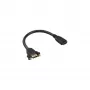 InLine HDMI adaptera kabelis A-siev./A-siev. ar atloku, apzeltīts, 4K2K, 0,2 m