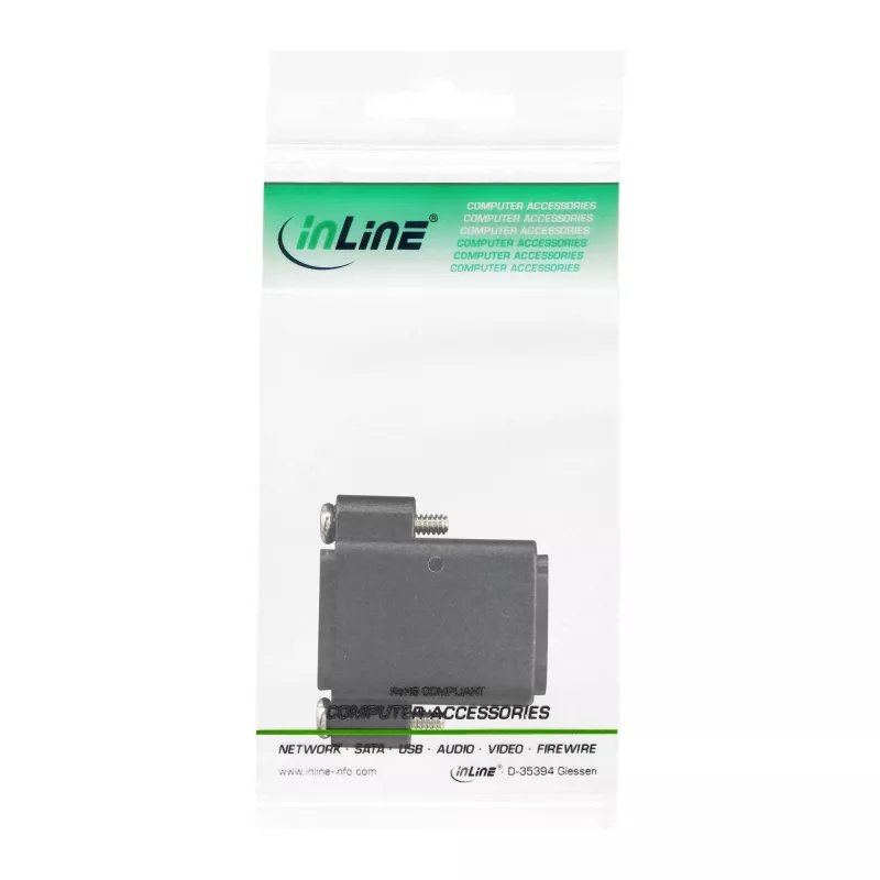 InLine HDMI adapteris, A tipa ligzda / A tipa ligzda, apzeltīts, ar atloku, 4K2K