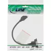 USB 2.0 adaptera kabelis, A tipa sieviešu / šasijas savienotājs, B tips, InLine 33441F, 0,2 m
