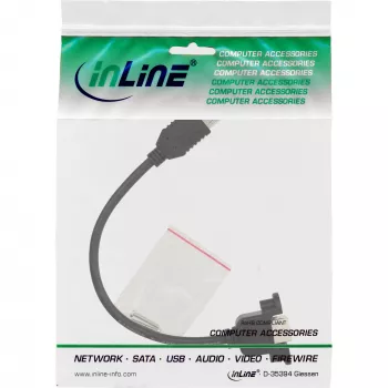 USB 2.0 adaptera kabelis, A tipa sieviešu / šasijas savienotājs, B tips, InLine 33441F, 0,2 m