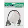 InLine USB 3.0 adaptera kabelis, tips A ligzda / korpusa savienotājs tips A, 0,20 m