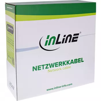 InLine komutācijas kabelis S/FTP PiMF Cat.6A bez halogēna 500MHz balts 100m