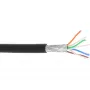 InLine komutācijas kabelis S/FTP PiMF Cat.6A halogēna nesaturošs 500MHz melns 100m