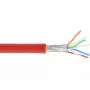 InLine komutācijas kabelis S/FTP PiMF Cat.6A bez halogēna 500MHz sarkans 100m