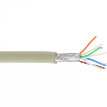 InLine komutācijas kabelis S/FTP PiMF Cat.6A halogēnbrīvs 500MHz pelēks 100m