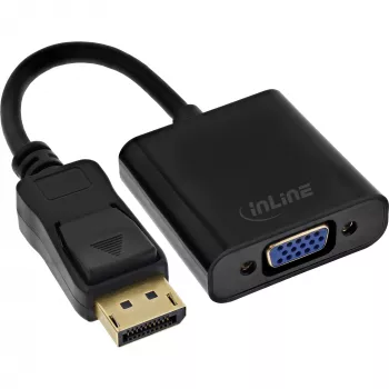 InLine Basic DisplayPort adaptera kabelis, DP vīrišķais / VGA sievišķais melns 0,15 m