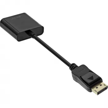 InLine Basic DisplayPort adaptera kabelis, DP vīrišķais / VGA sievišķais melns 0,15 m