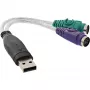 InLine USB uz PS/2 pārveidotājs USB A tēvs / 2x PS/2 māte