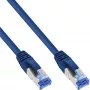 InLine komutācijas kabelis S/FTP PiMF Cat.6A bez halogēna 500 MHz zils 0,25 m