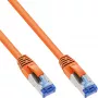 InLine plākstera vads S/FTP PiMF Cat.6A bez halogēna 500MHz oranžs 0.3m