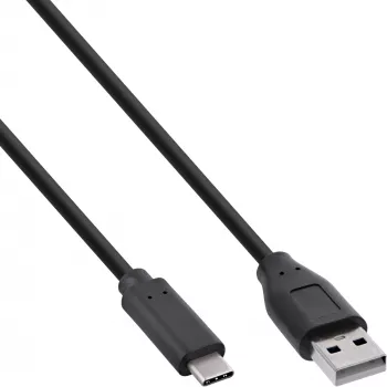 USB 2.0 kabelis InLine 35732 USB-C vīr./USB-A vīr. melns 2m