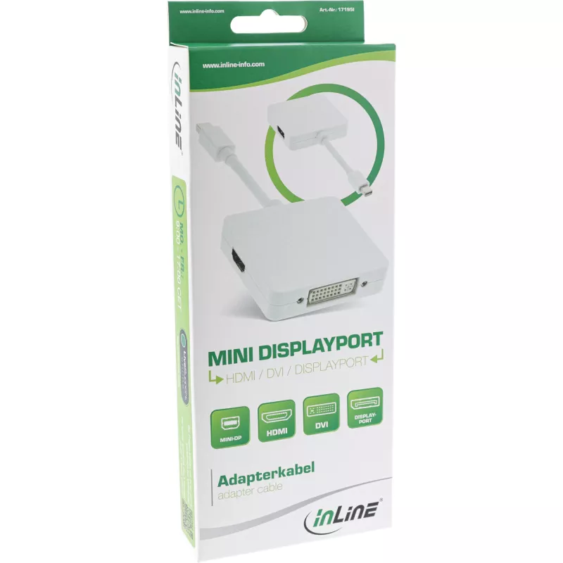 InLine Mini DisplayPort uz HDMI DVI DisplayPort adaptera kabelis 17195I