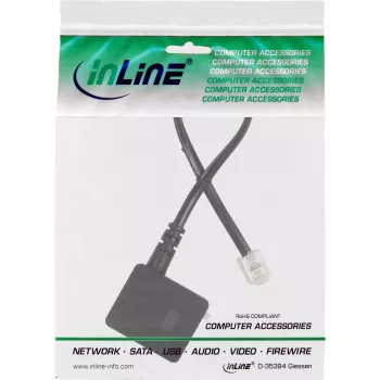 TAE adaptera kabelis RJ11 6P4C vīrišķais uz TAE-N sievišķo InLine 69946