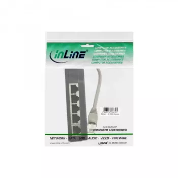 InLine ISDN sadalītājs 5x RJ45 ligzda 15 cm kabelis ar terminējošajiem rezistoriem