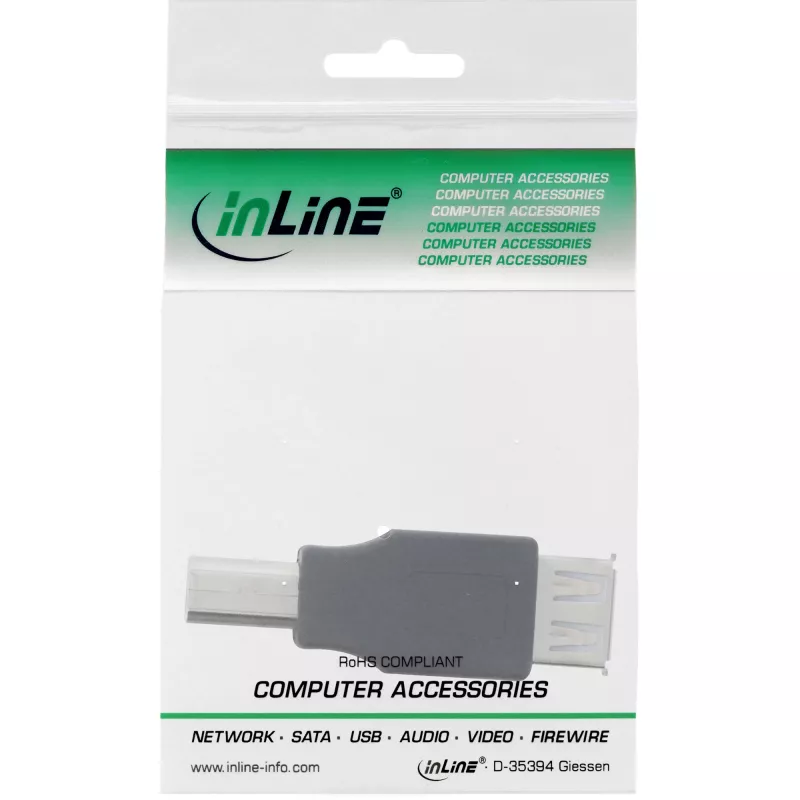 USB 2.0 adapteris A ligzda / B spraudnis InLine 33442