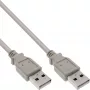 USB 2.0 kabelis A tipa, tēviņš / tēviņš, bēšs, 0,5 m, InLine 34305H
