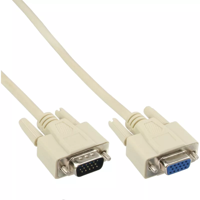InLine VGA kabelis 15 HD vīrieša / sievieša smilškrāsas 3m