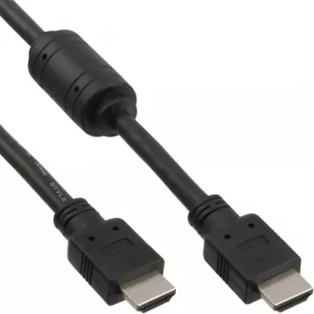 InLine HDMI kabelis High Speed vīrišķais + ferīts melns 5 m