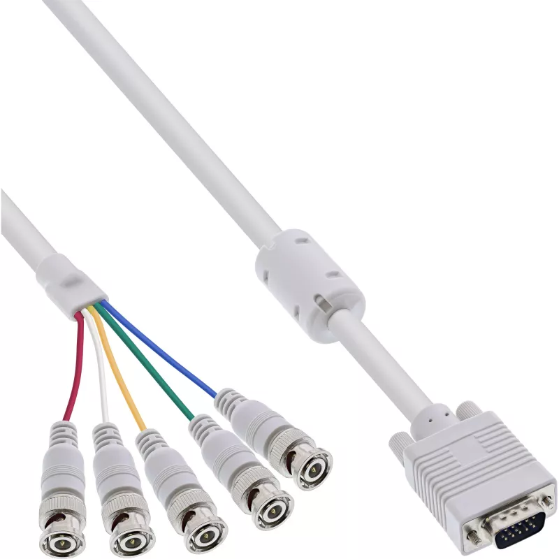 InLine VGA BNC kabelis 5x BNC / HD 15 vīr. 5m