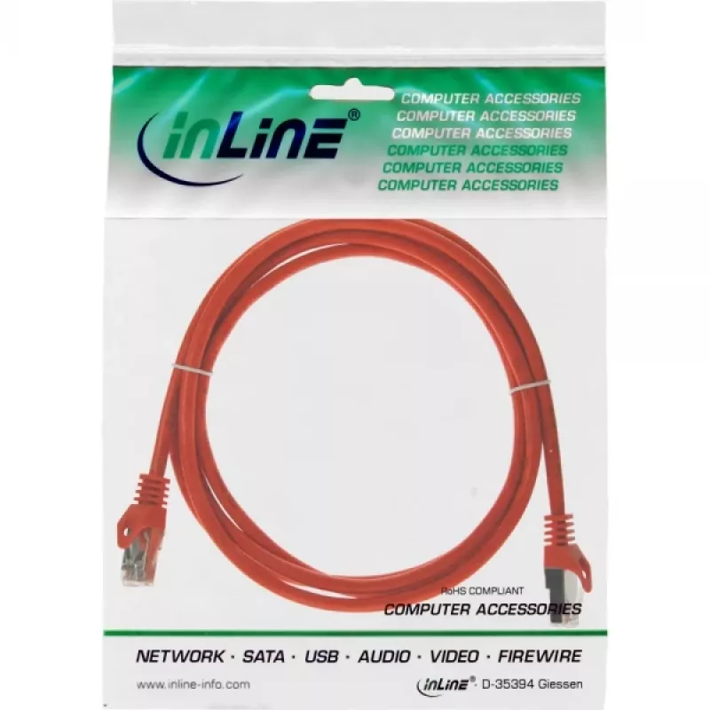 InLine ielāpu vads SF/UTP Cat.5e oranžs 0.25m